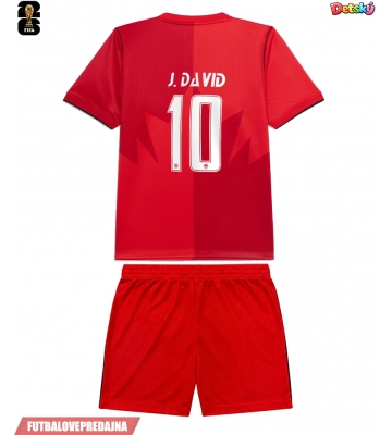 Lacne Dětský Futbalové dres Kanada Jonathan David #10 MS 2026 Krátky Rukáv - Domáci (+ trenírky)